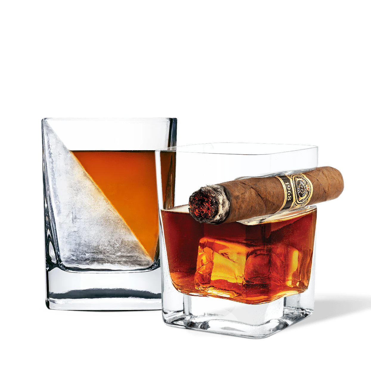 Whiskey Wedge + Cigar Glass Bundle - Clean Whiskey J8