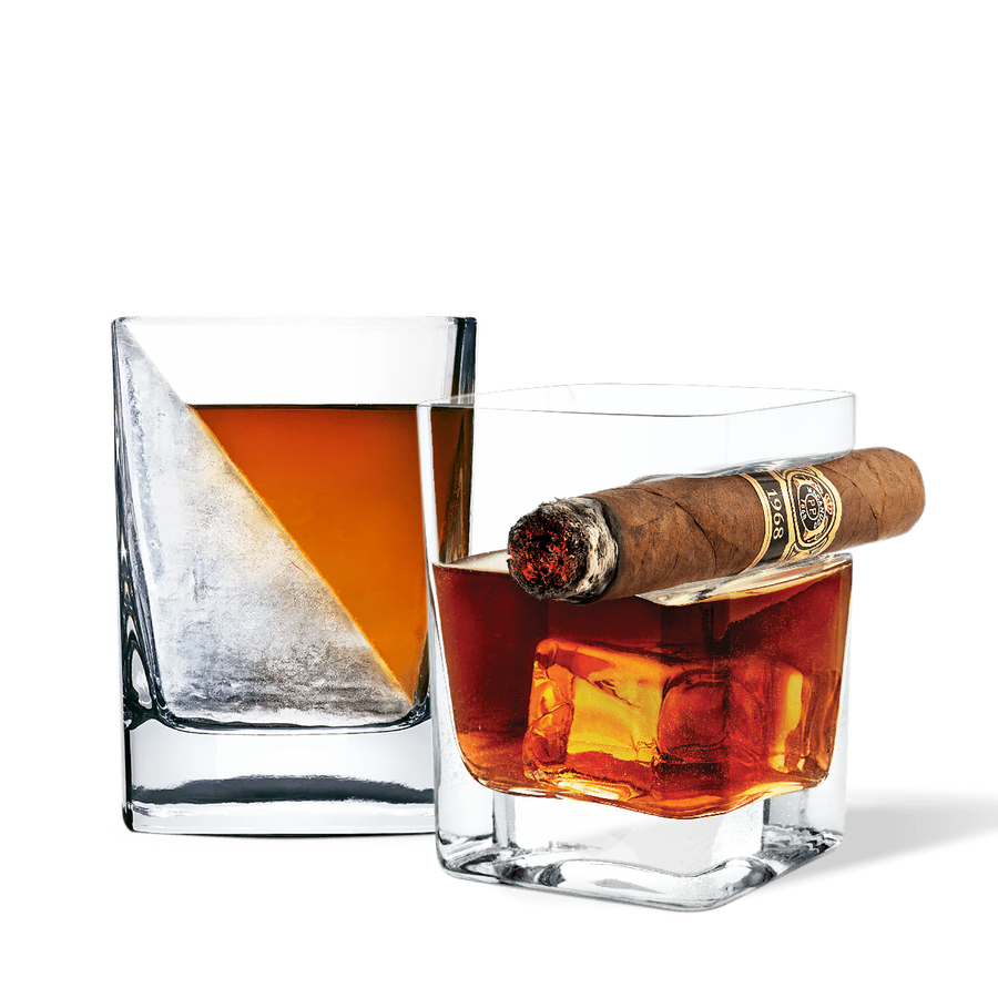 Whiskey Wedge + Cigar Glass Bundle - Clean Whiskey J8